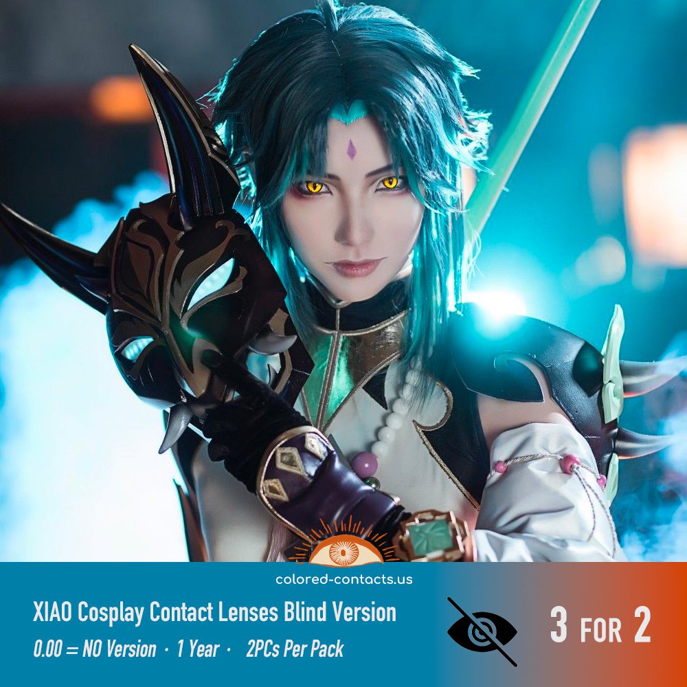 Genshin Impact Xiao Cosplay Contacts (2023 Blind Version) - thumbnail 3