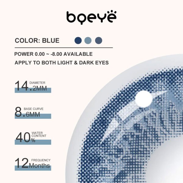Colored Contacts - Bqeye Cocktail Blue Margarita Colored Contact Lenses