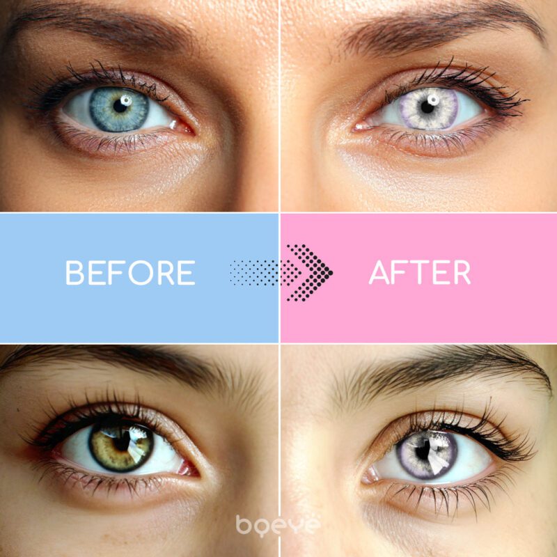 Colored Contacts - Bqeye Dna Taylor Purple Colored Contact Lenses