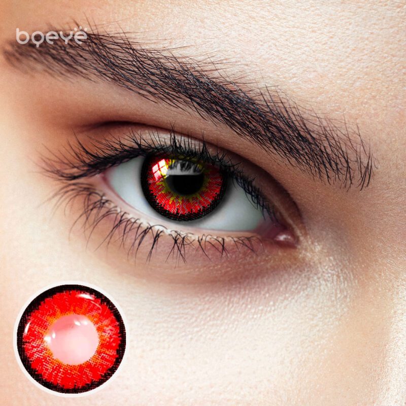 Colored Contacts - Bqeye Elf Red Colored Contact Lenses