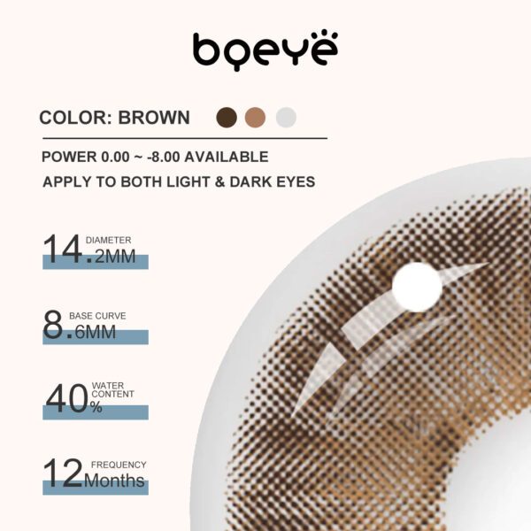 Bqeye Colored Contact Lenses - Bqeye Magnificent Sahara Brown Colored Contact Lenses