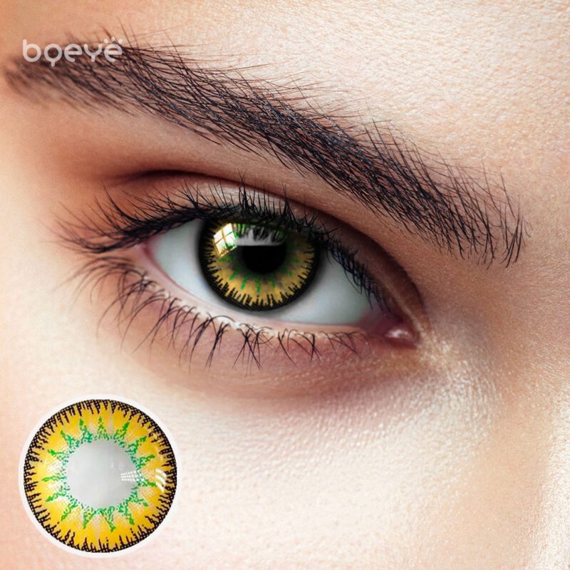 Bqeye Colored Contact Lenses - Bqeye Mystery Yellow Colored Contact Lenses