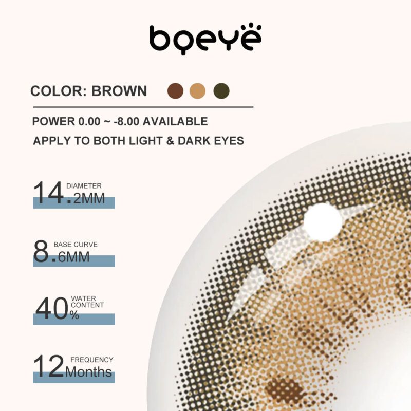 Bqeye Colored Contact Lenses - Bqeye Stunna Girl Brown Colored Contact Lenses