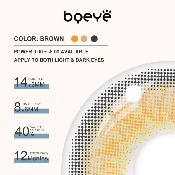Colored Contacts - Bqeye Himalaya Brown Colored Contact Lenses