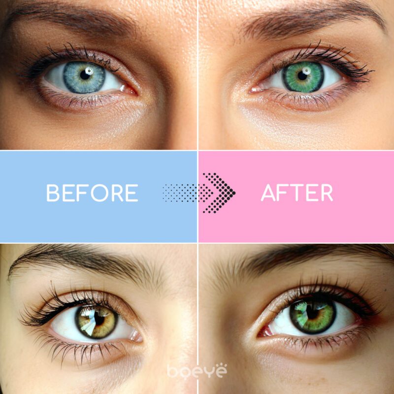 Colored Contacts - Bqeye Himalaya Green Colored Contact Lenses