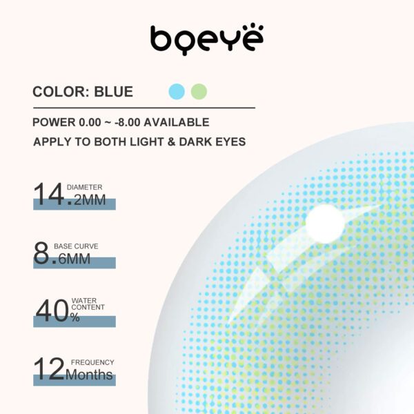 Colored Contacts - Bqeye Polar Lights Blue Colored Contact Lenses