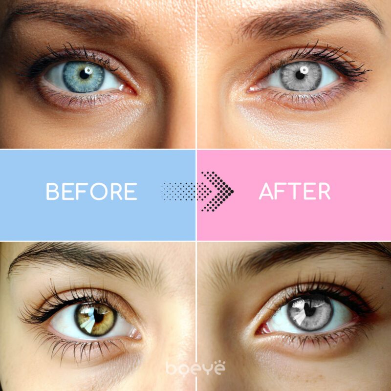 Colored Contacts - Bqeye Polar Lights Grey Colored Contact Lenses