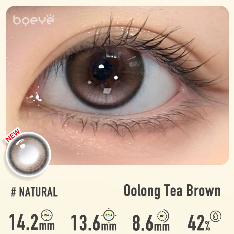 Bqeye Colored Contact Lenses - Oolong Tea Brown Colored Contacts