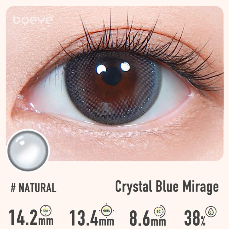 Bqeye Colored Contact Lenses - Crystal Blue Mirage Contact Lenses