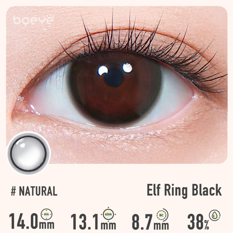 Bqeye Colored Contact Lenses - Elf Ring Black Contact Lenses