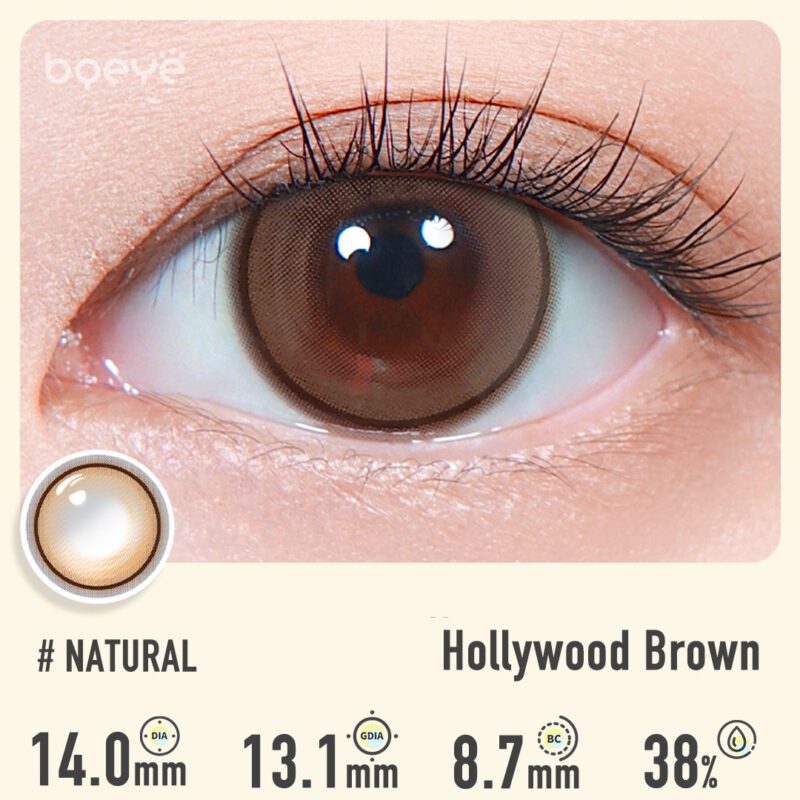 Bqeye Colored Contact Lenses - Hollywood Brown Contact Lenses