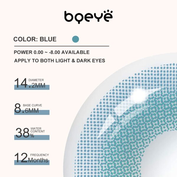 Bqeye Colored Contact Lenses - Pixie Blue Contact Lenses