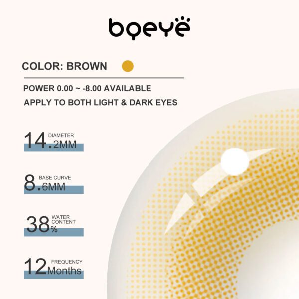 Bqeye Colored Contact Lenses - Pixie Brown Contact Lenses