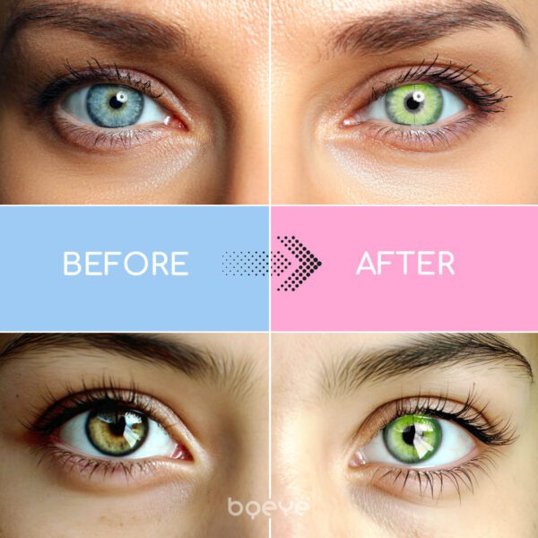 Bqeye Colored Contact Lenses - Pixie Green Contact Lenses