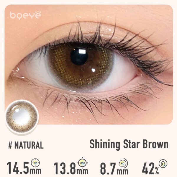 Brązowe soczewki kontaktowe Shining Star