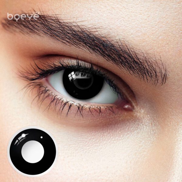 Circle Block Black Contact Lenses