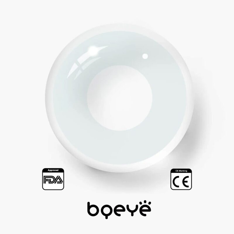 Bqeye Colored Contact Lenses - Circle Block White Contact Lenses