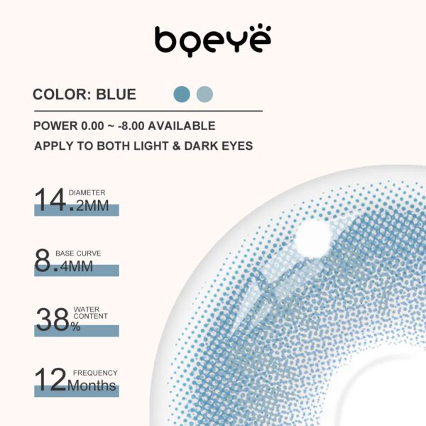 Bqeye Colored Contact Lenses - Lucent Sky Blue Colored Contacts