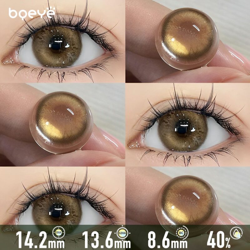 Honing Amber Bruine Kristallen Contactlenzen