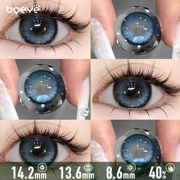 Ocean Abyss Dark Blue Crystal Contact Lenses