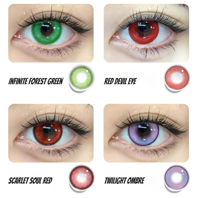 Lentilles de contact pour les yeux Red Devil (10 pièces) - Image 2